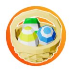 Papercraft Easter egg basket in 3D origami