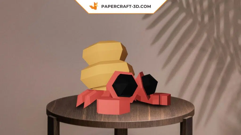 Papercraft bernard l’hermite en origami 3D