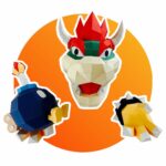 Papercraft Bowser mural en origami 3D