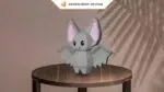 Papercraft Dracula et chauve-souris en origami 3D, weergave 8