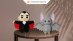 Papercraft Dracula et chauve-souris en origami 3D, weergave 2