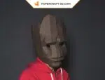 Papercraft masque de Groot en origami, weergave 5