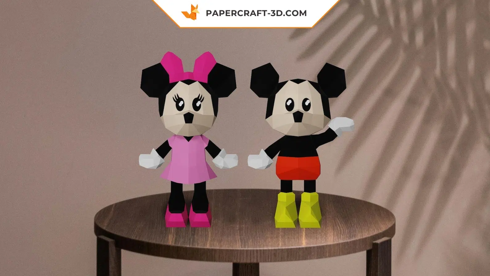 Papercraft de Mickey en origami, vista 2