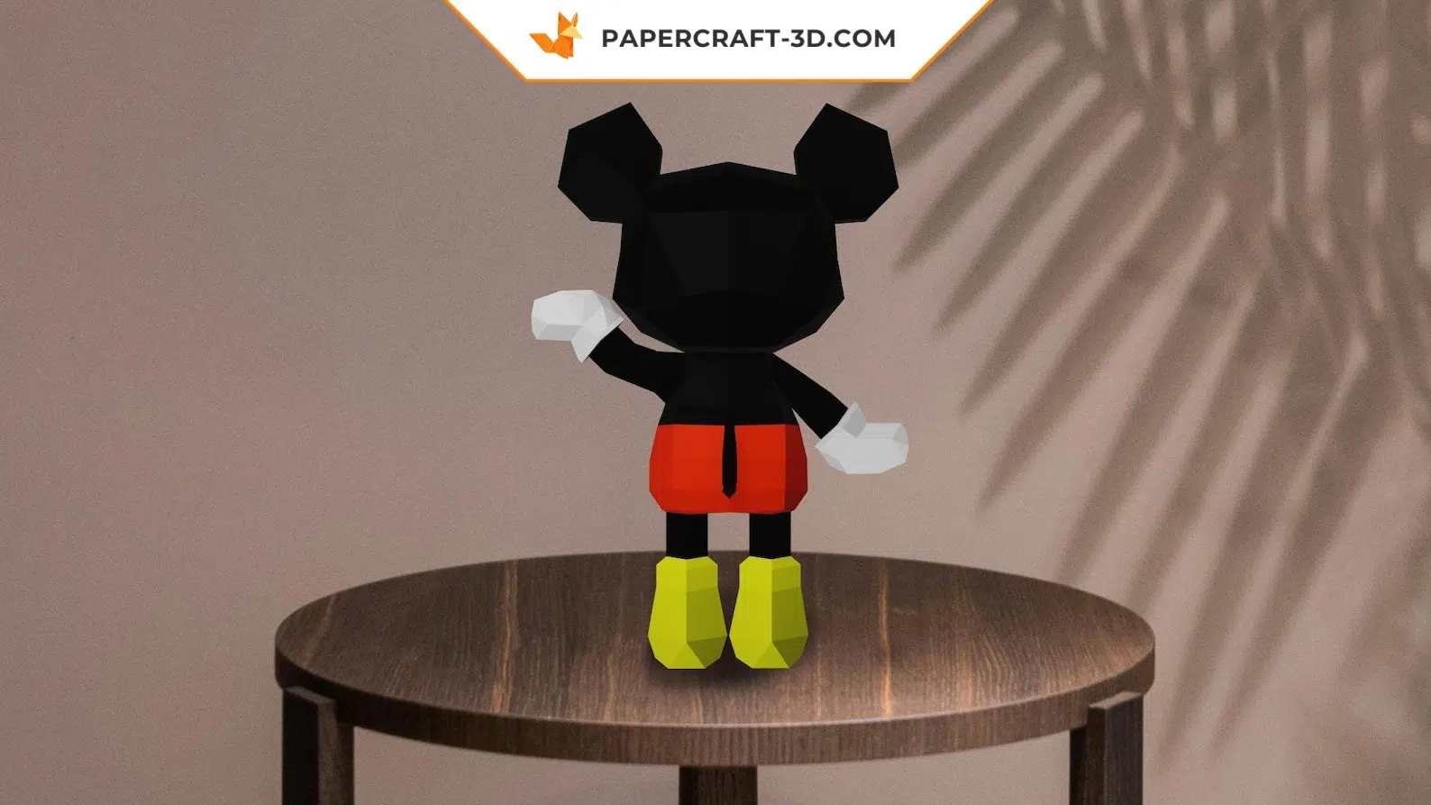 Papercraft de Mickey en origami, detalle