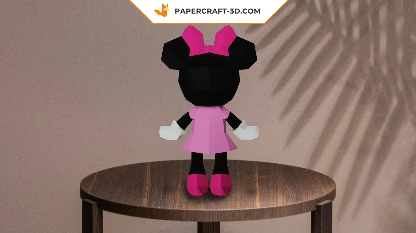 Papercraft de Minnie en origami 3D, weergave 9