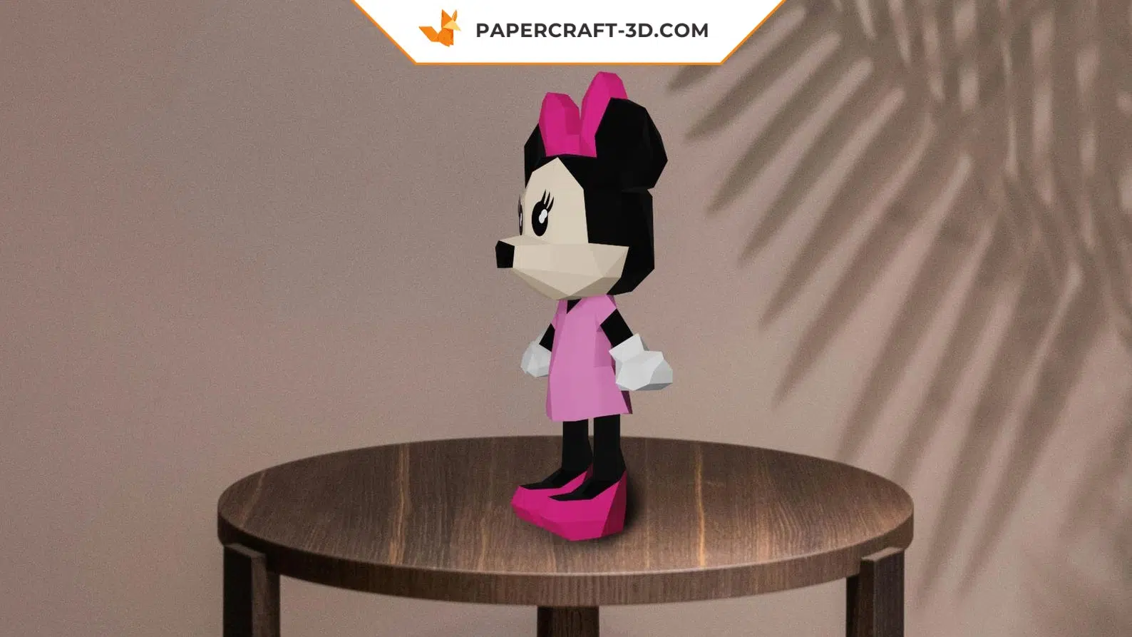 Papercraft de Minnie en origami 3D, weergave 10