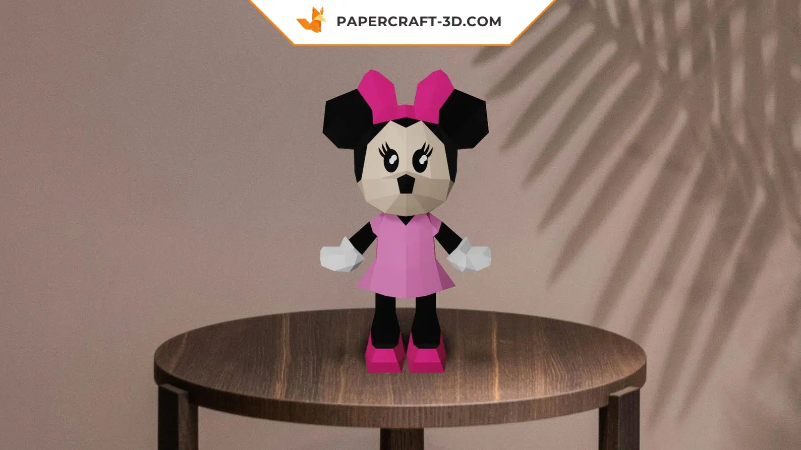 Papercraft de Minnie en origami 3D, weergave 8