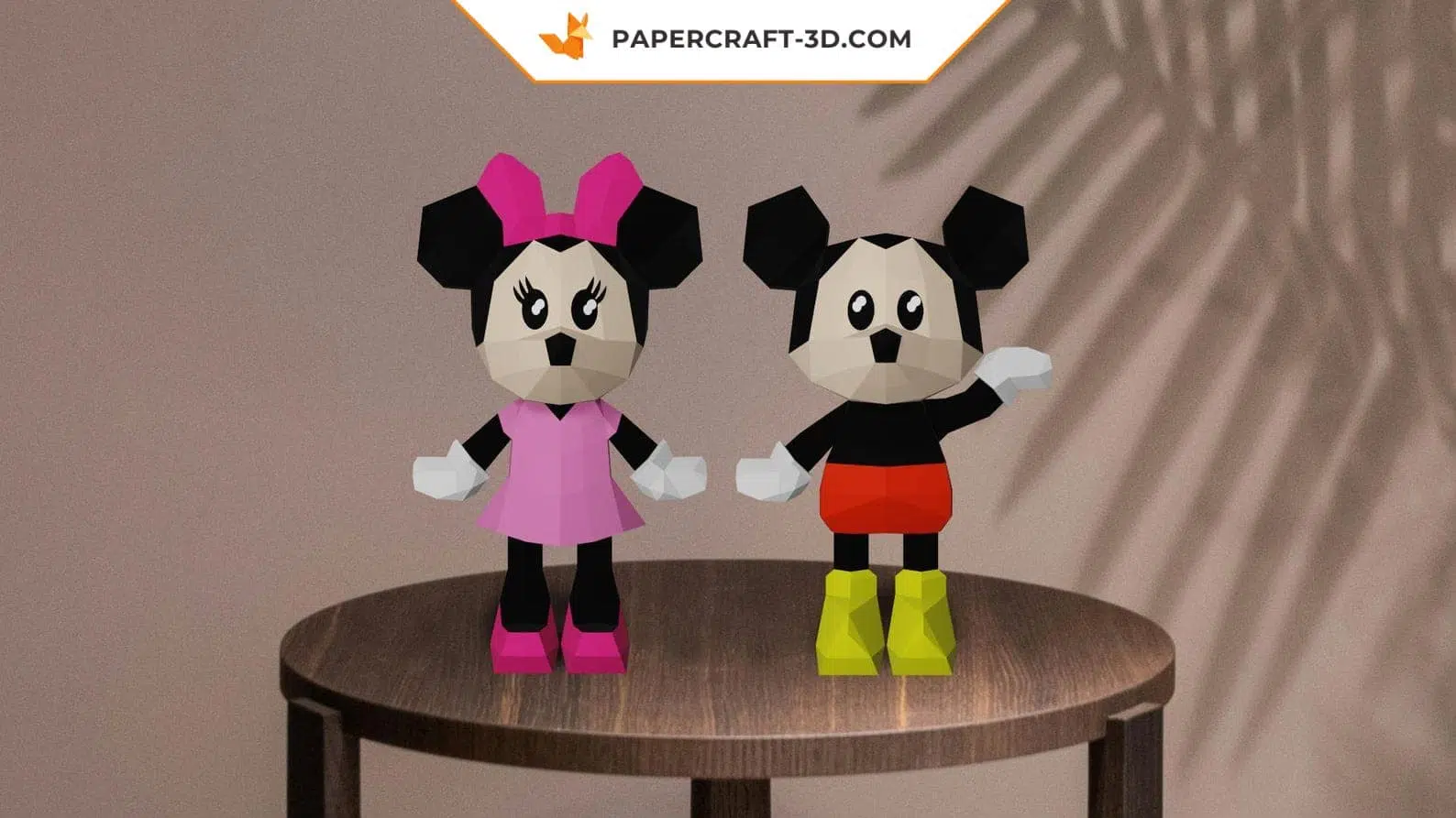 Papercraft de Minnie en origami 3D, weergave 5