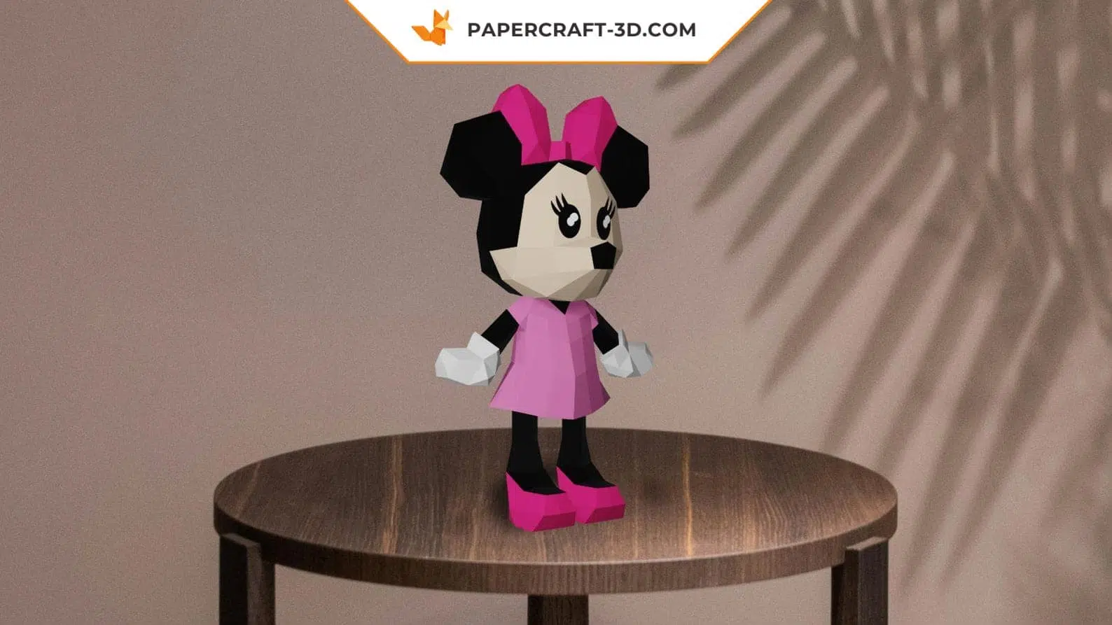 Papercraft de Minnie en origami 3D, weergave 6