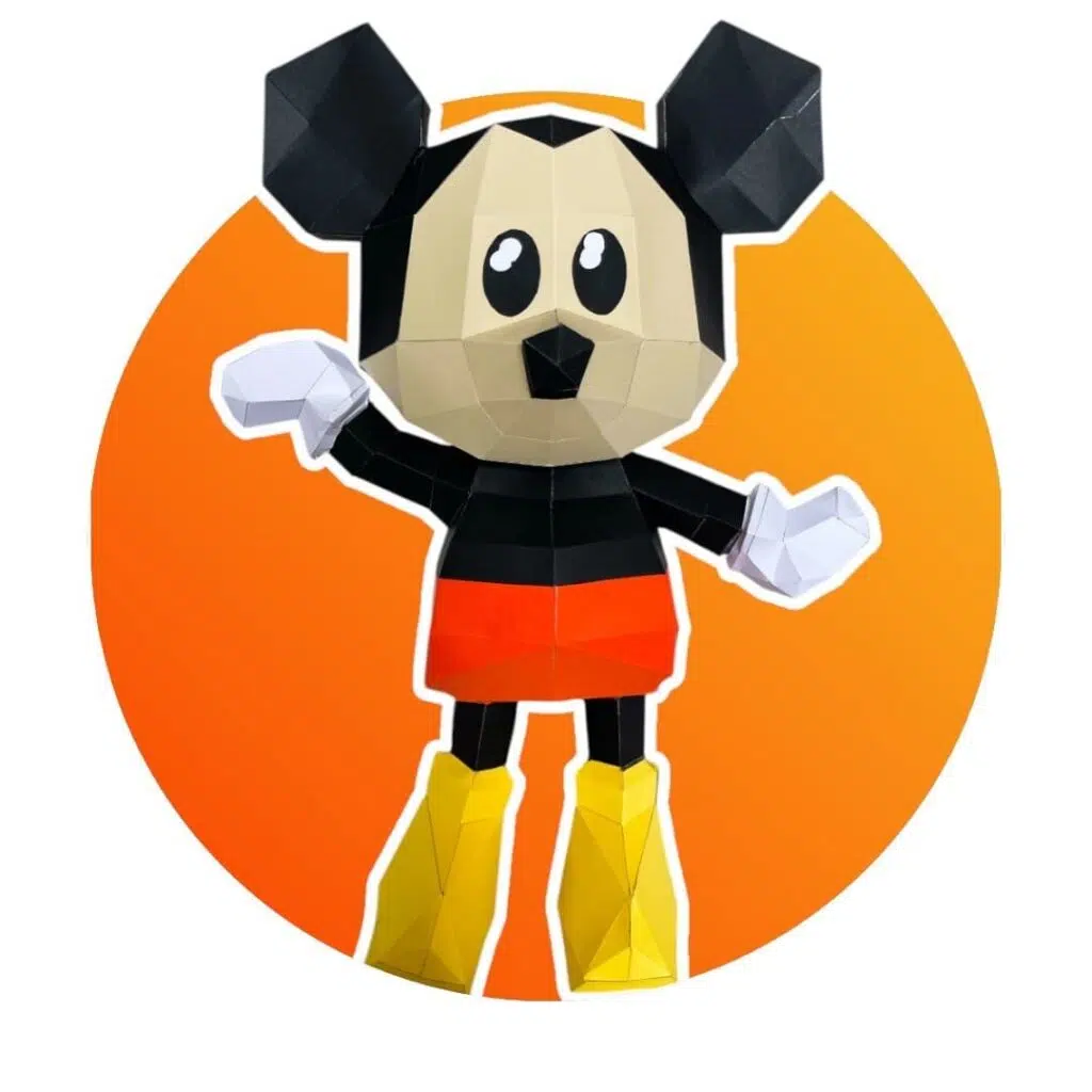 Mickey Papercraft als Origami