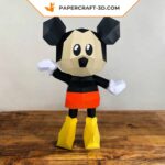 Papercraft of Mickey Mouse in origami