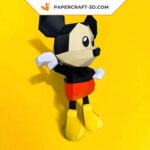 Papercraft of Mickey Mouse in origami