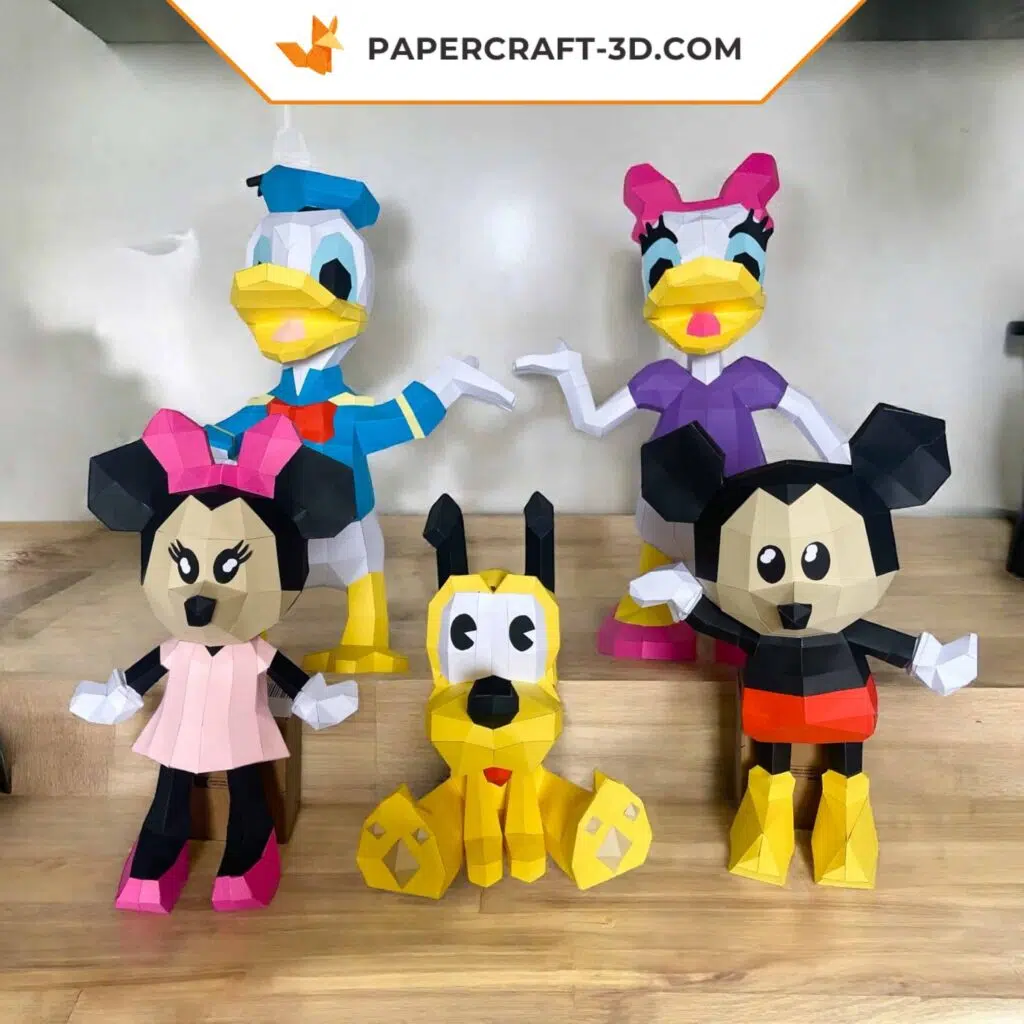 Papercraft de Mickey en origami