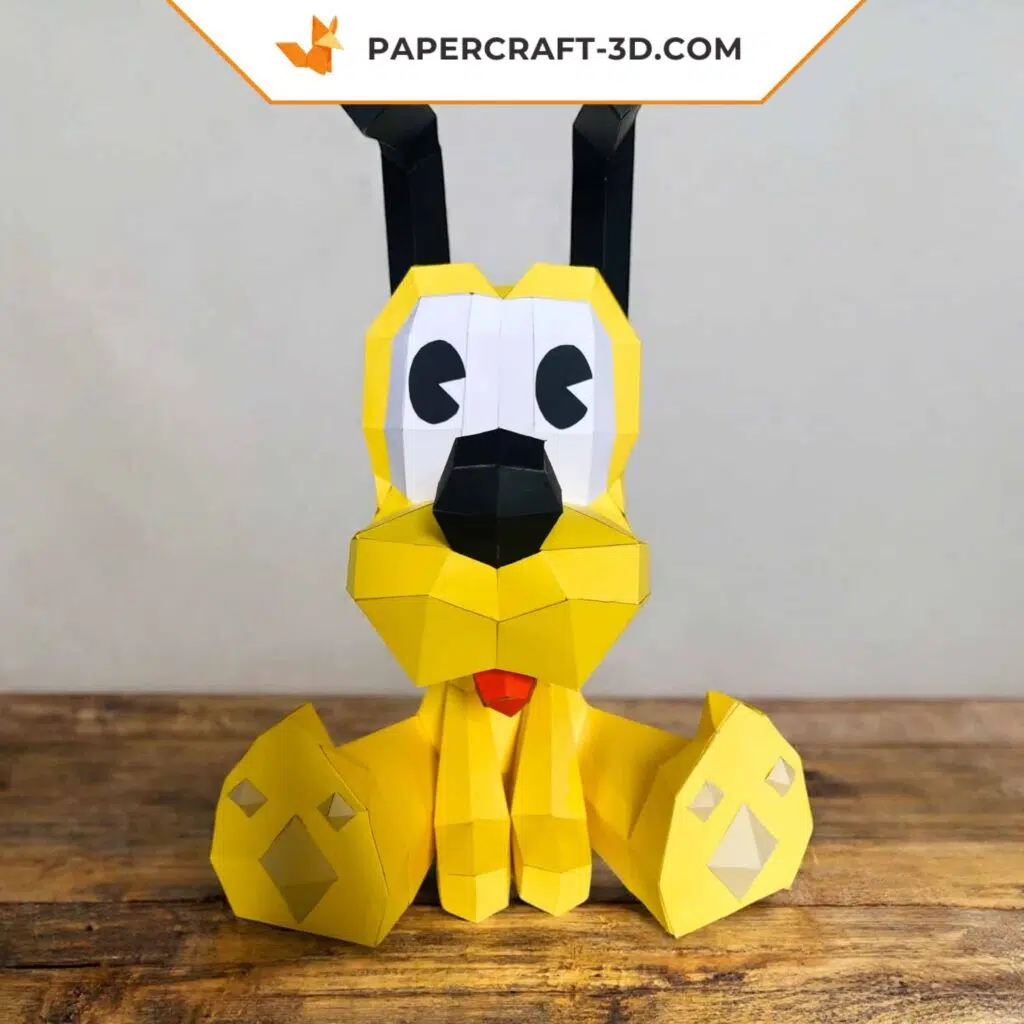 Papercraft de Pluto en origami 3D