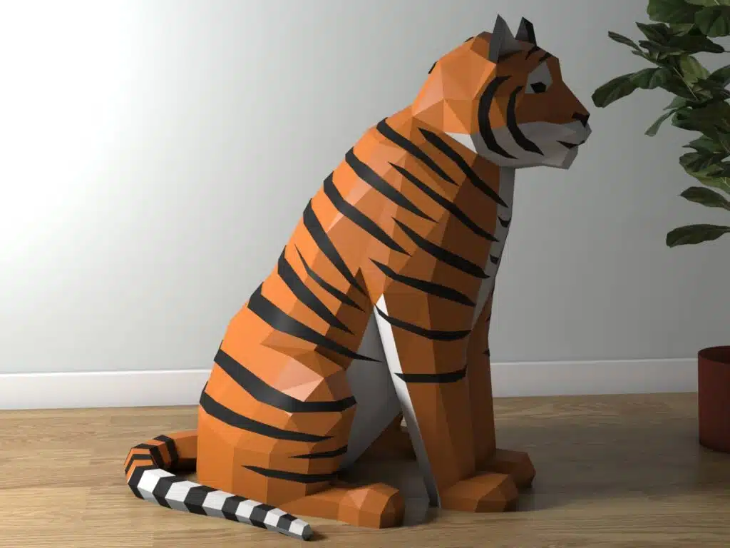 Papercraft de tigre en origami PDF
