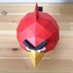 Papercraft of Red Angry Bird in origami