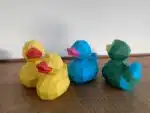 Origami 3D eend in papier, weergave 9