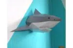 Papercraft de requin en origami 3D, weergave 2