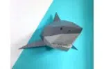 Papercraft de requin en origami 3D, weergave 3