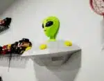 Papercraft de alien y su platillo volante en origami 3D