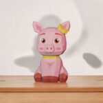 Papercraft de cochon avec nœud en origami 3D