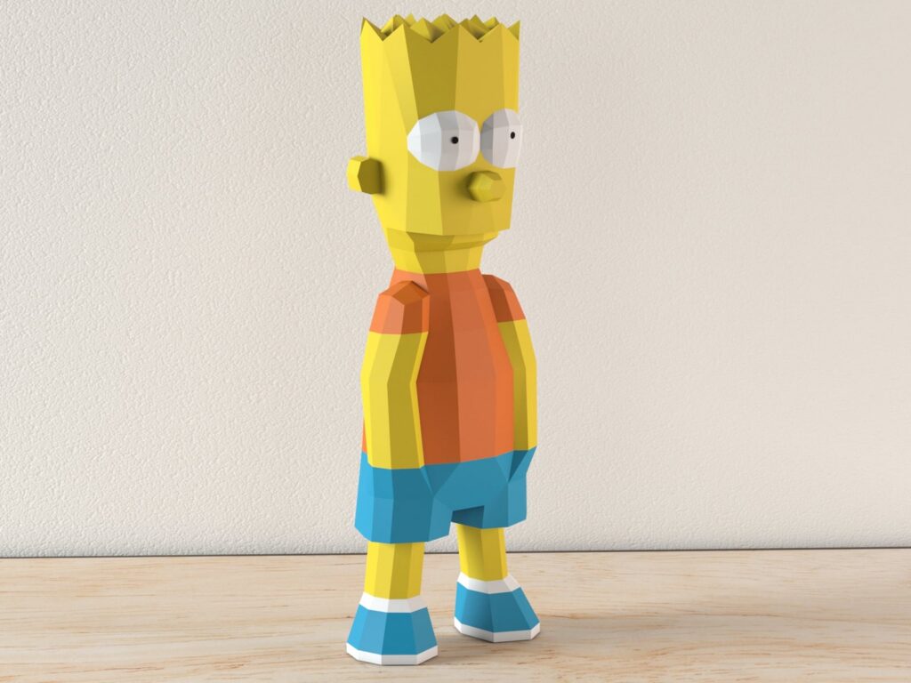Bart Simpson 3D Origami Papercraft