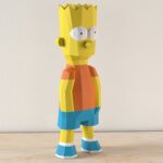 Papercraft Bart Simpson en origami 3D