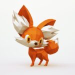 Papercraft volpe cucciolo in origami