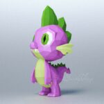 Papercraft Baby Spike en origami papier 3D