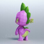 Papercraft Baby Spike en origami papier 3D