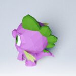 Papercraft Baby Spike en origami papier 3D