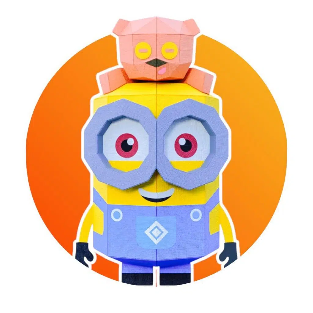 Papercraft Bob des Minions, weergave 3