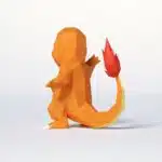 Papercraft di Charmander Pokémon in origami
