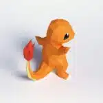 Papercraft di Charmander Pokémon in origami