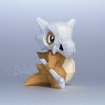 Papercraft of Cubone Pokémon in origami