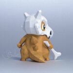Papercraft of Cubone Pokémon in origami
