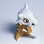 Papercraft of Cubone Pokémon in origami