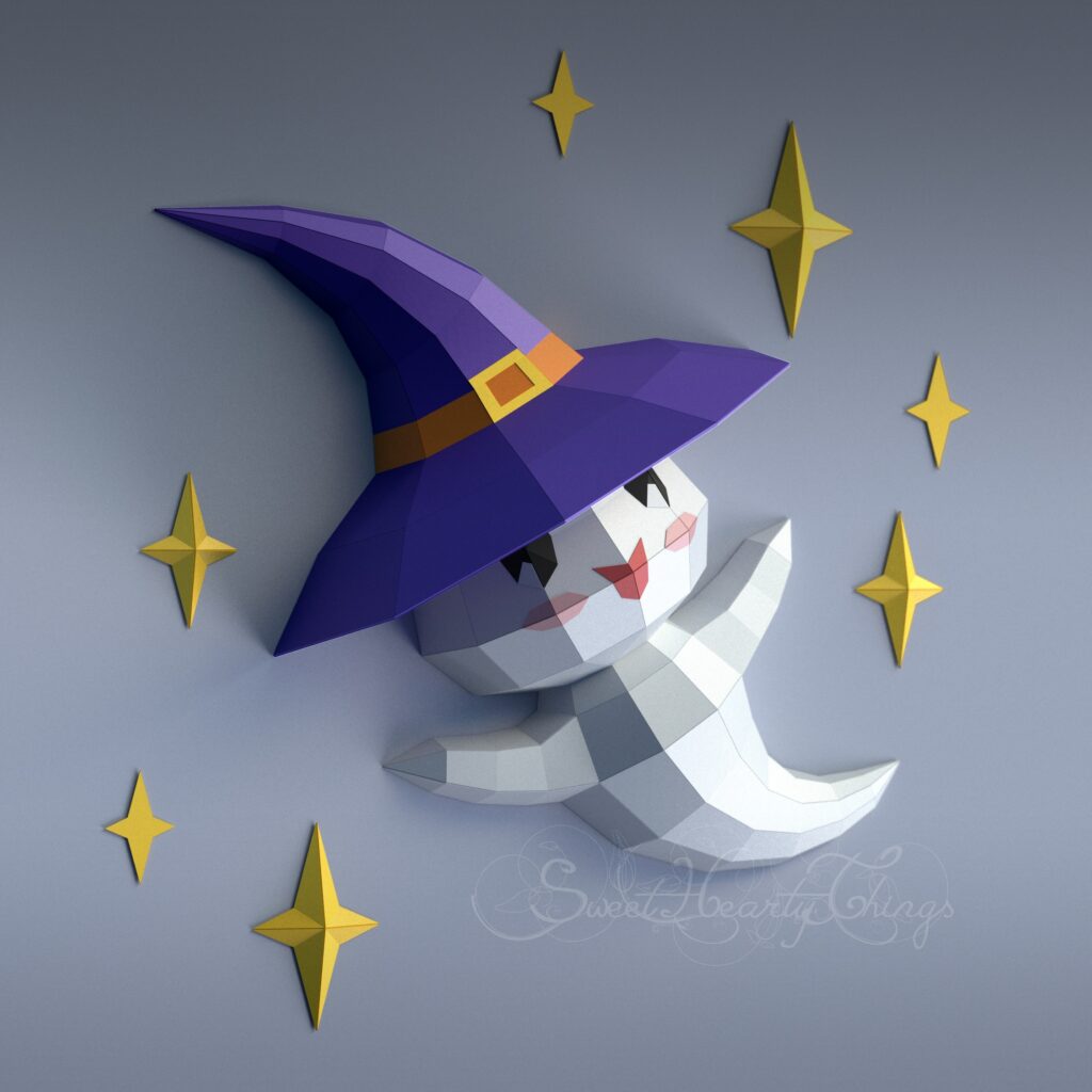 Papercraft bebé fantasma en origami 3D