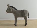 Papercraft d'âne en origami 3D
