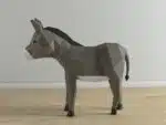 3D Origami Donkey Papercraft, detail