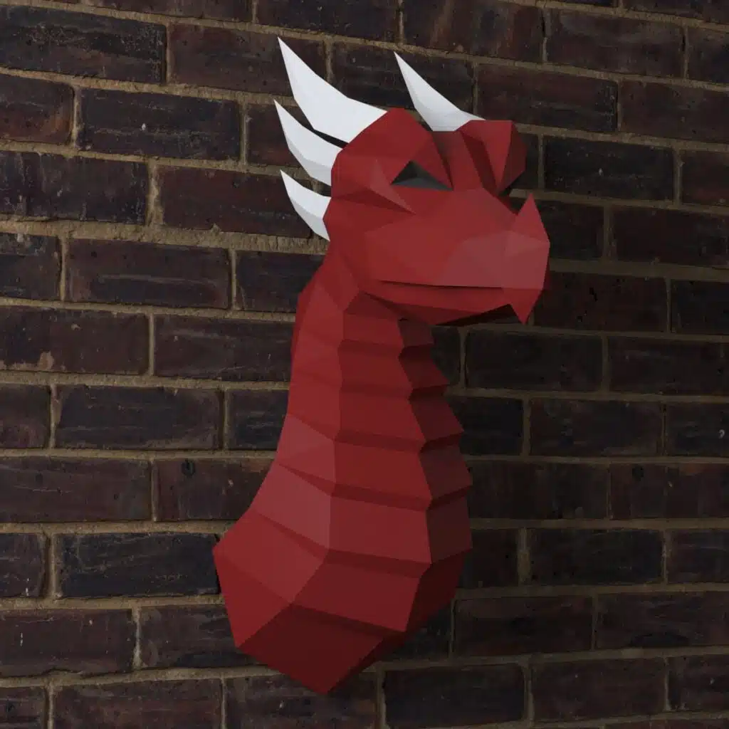 Wand-Drachen-Papercraft aus Origami