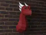 Origami dragon wall papercraft, view 2