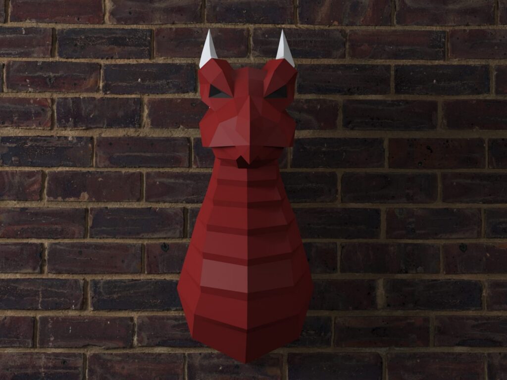 Wand-Drachen-Papercraft aus Origami