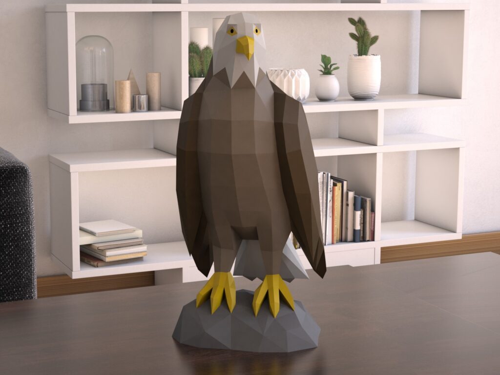 3D Origami Eagle Papercraft