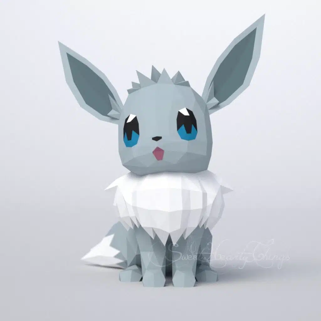 Shiny Eevee 3D origami papercraft