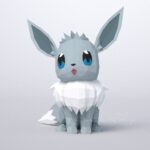 Papercraft Eevee shiny em origami 3D
