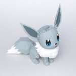 Papercraft Eevee shiny em origami 3D
