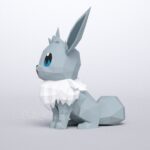 Papercraft Eevee shiny em origami 3D