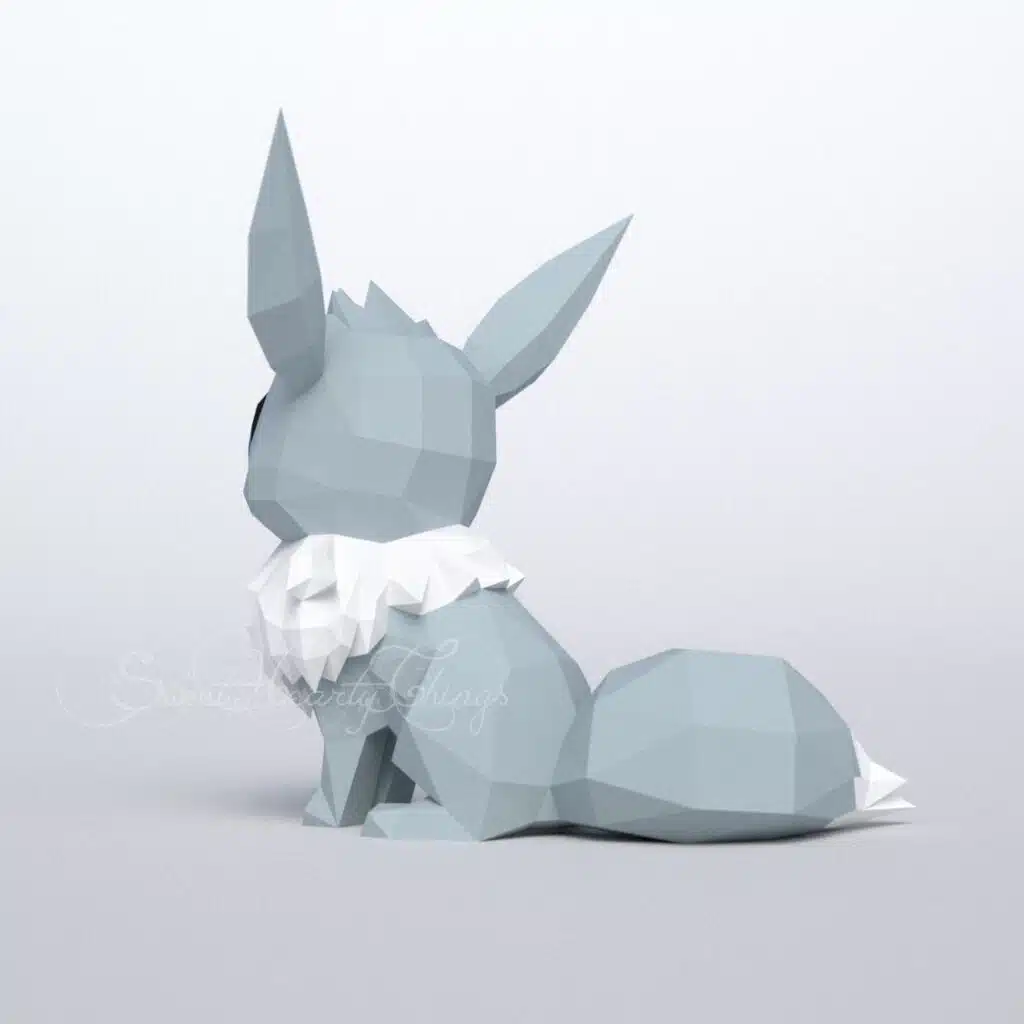 Shiny Eevee 3D origami papercraft