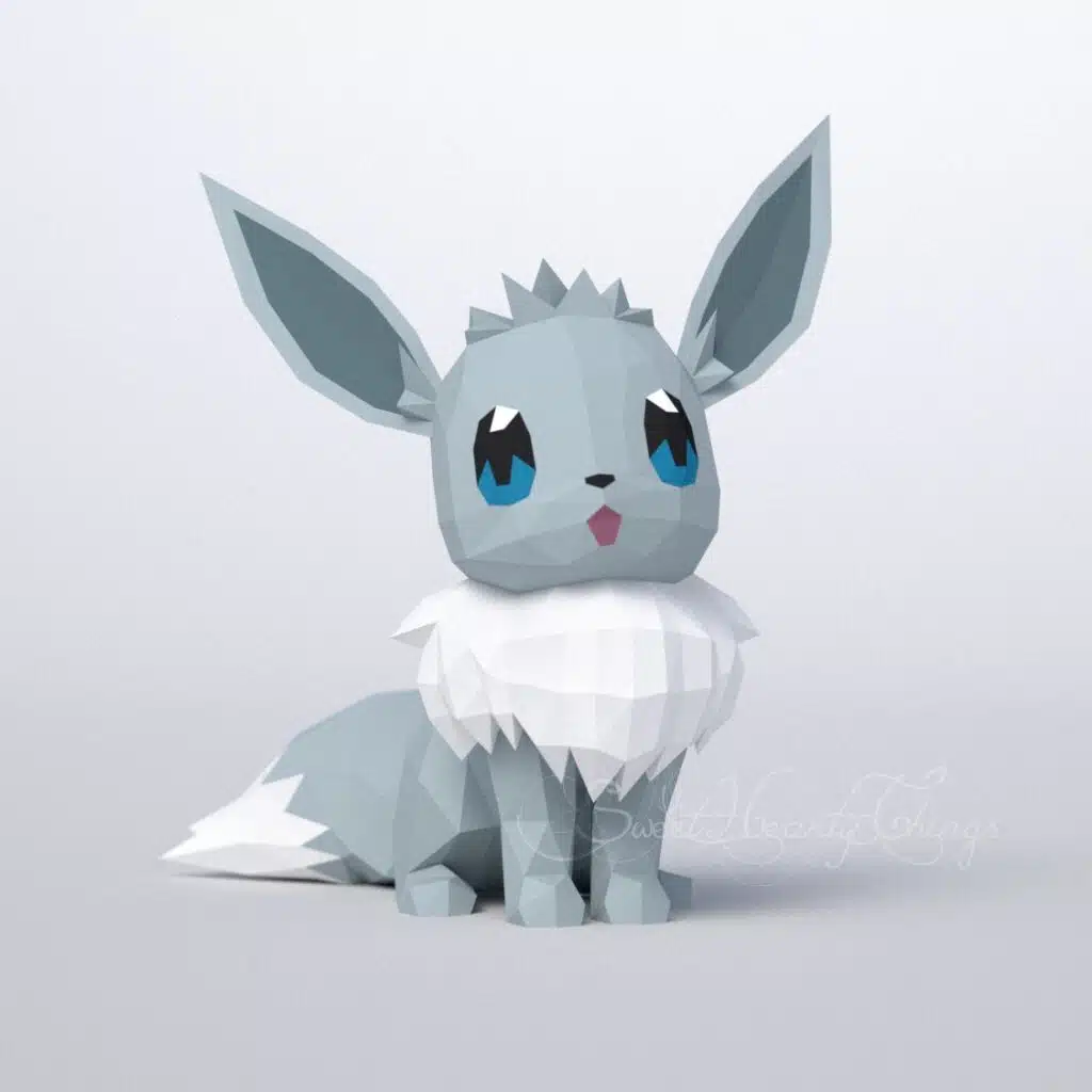 Papercraft Evoli shiny als 3D-Origami